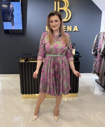 Rochie satinata plisata model Karla cod 7722